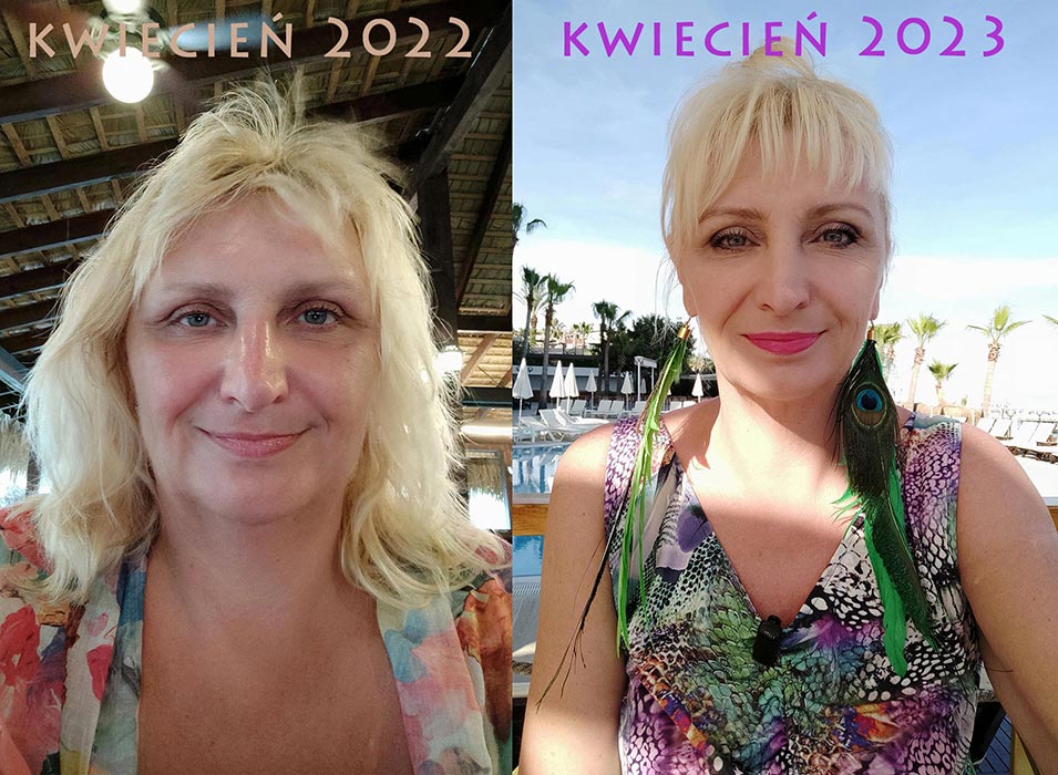 Iwona Alakai przed i po przemianie